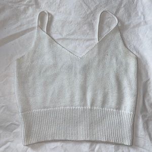 Brandy Melville Knit White Tank